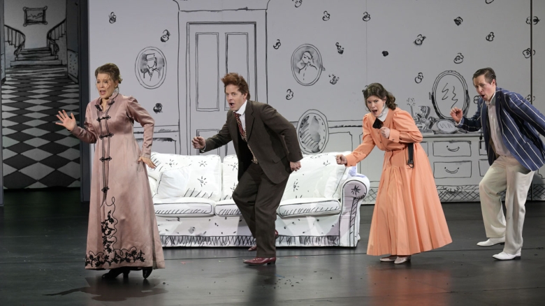 Lubov Karetnikova (Rosalie), Andrew Bidlack (Sichel), Elizabeth Reiter (Leonore), Michael Porter (Gotthold)