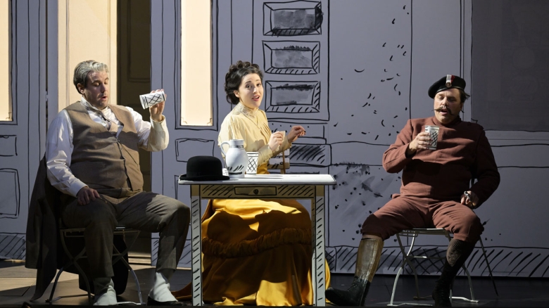 Božidar Smiljanić (Apotheker Stößel), Kelsey Lauritano (Claudia), Peter Marsh (Hauptmann Sturmwald)